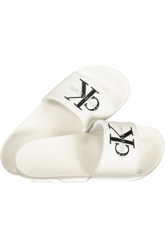 CALVIN KLEIN CALZATURA CIABATTA UOMO BIANCO