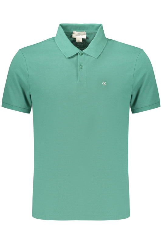 CALVIN KLEIN POLO MANICHE CORTE UOMO VERDE