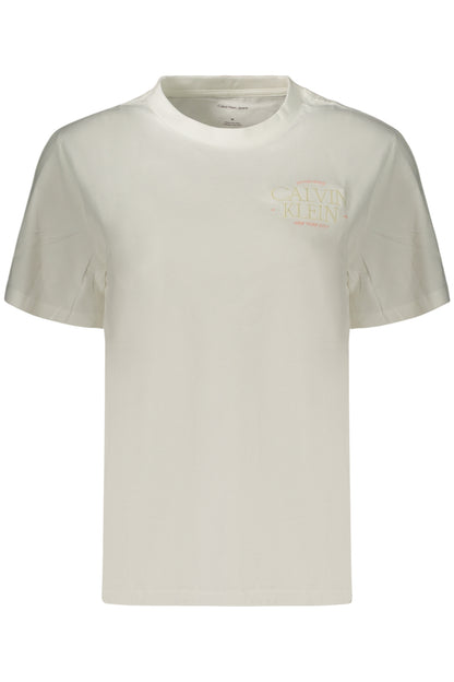 CALVIN KLEIN T-SHIRT MANICHE CORTE DONNA BIANCO
