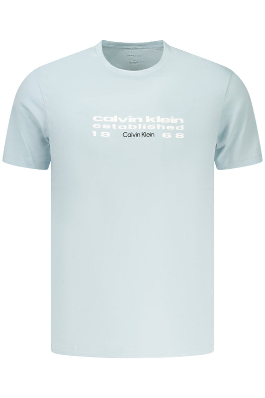 CALVIN KLEIN T-SHIRT MANICHE CORTE UOMO AZZURRO