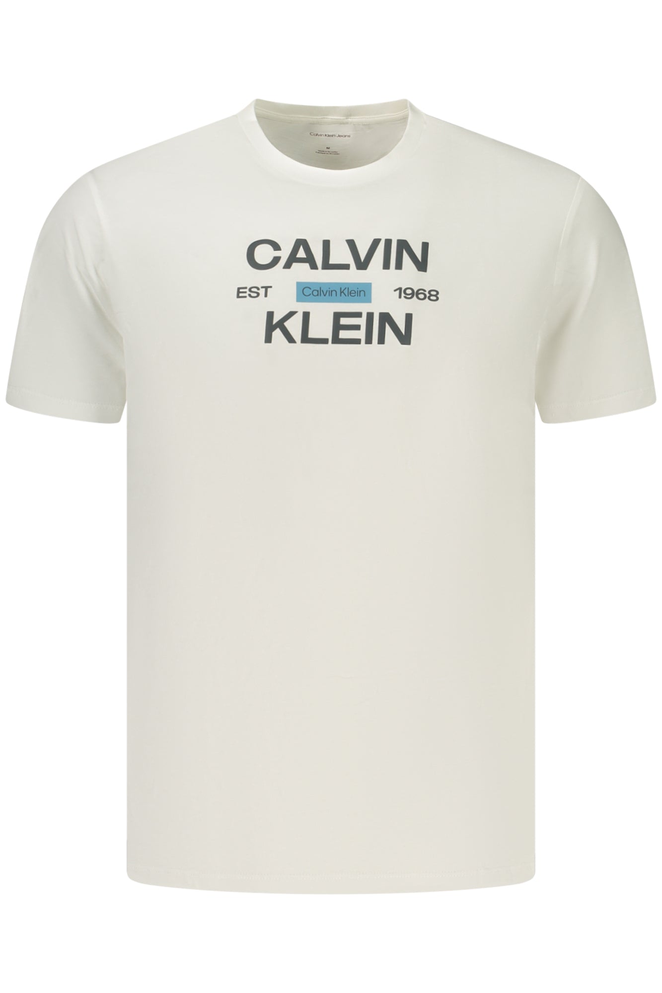 CALVIN KLEIN T-SHIRT MANICHE CORTE UOMO BIANCO