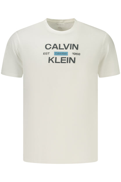 CALVIN KLEIN T-SHIRT MANICHE CORTE UOMO BIANCO
