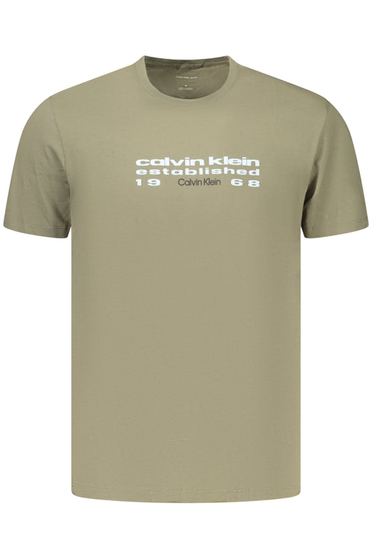CALVIN KLEIN T-SHIRT MANICHE CORTE UOMO VERDE