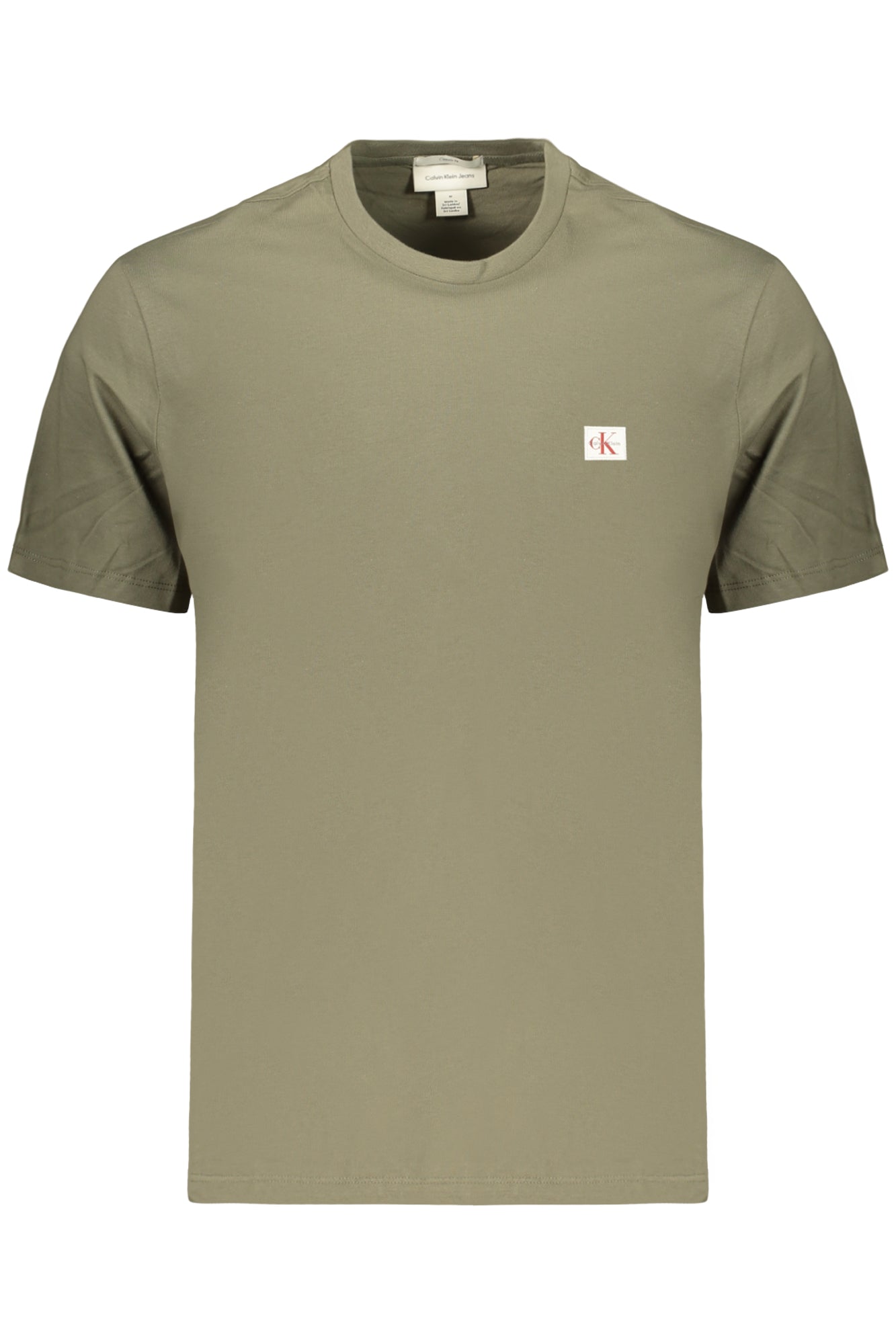 CALVIN KLEIN T-SHIRT MANICHE CORTE UOMO VERDE