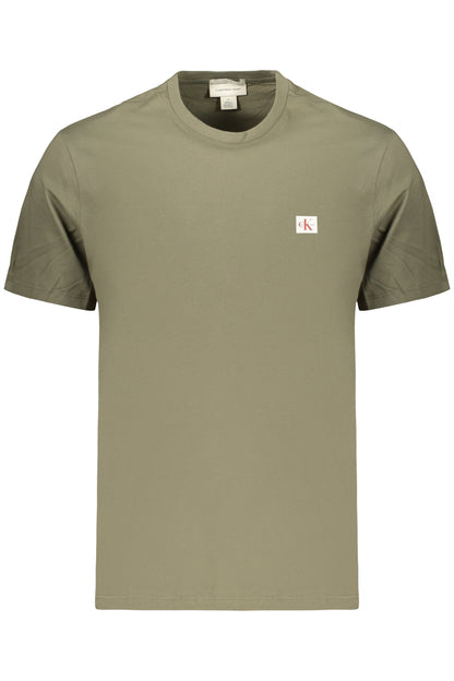 CALVIN KLEIN T-SHIRT MANICHE CORTE UOMO VERDE