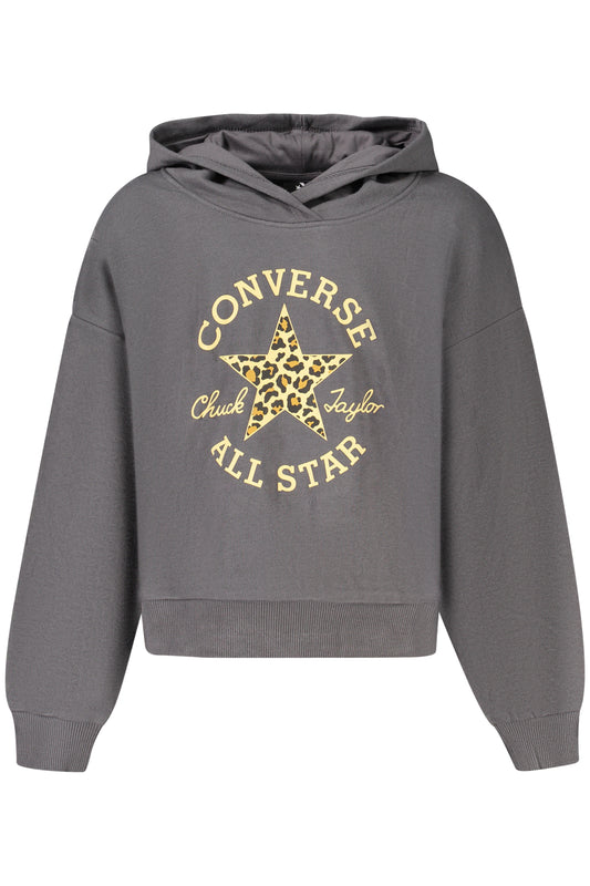 CONVERSE FELPA SENZA ZIP BAMBINA NERO