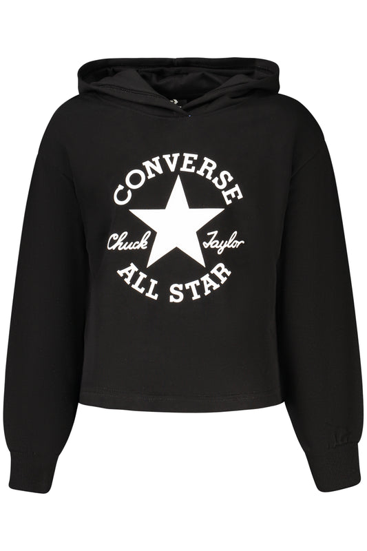 CONVERSE FELPA SENZA ZIP BAMBINA NERO