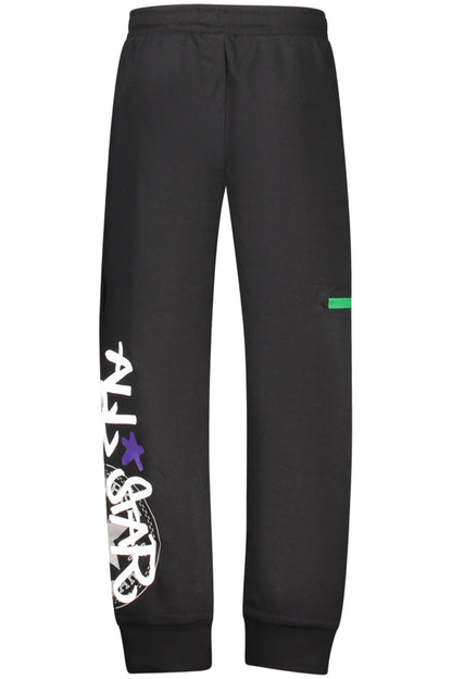 CONVERSE PANTALONE TUTA LUNGO BAMBINO NERO