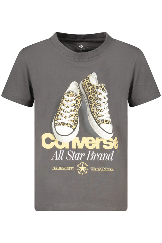 CONVERSE T-SHIRT MANICHE CORTE BAMBINA GRIGIO