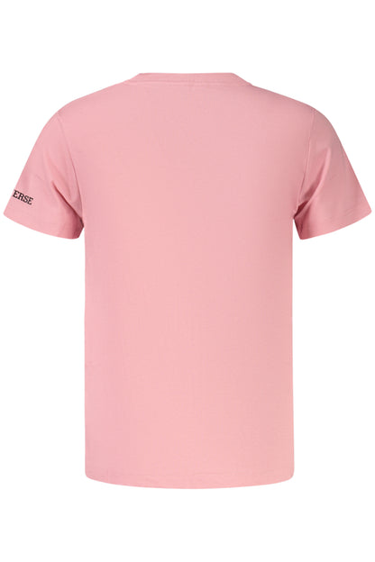 CONVERSE T-SHIRT MANICHE CORTE BAMBINA ROSA
