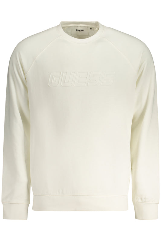 GUESS JEANS FELPA SENZA ZIP UOMO BIANCO