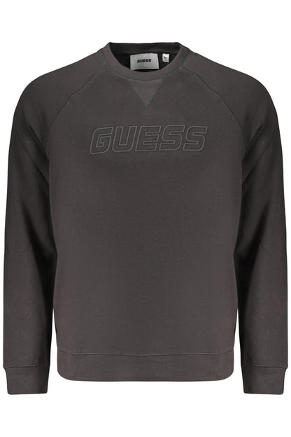GUESS JEANS FELPA SENZA ZIP UOMO NERO