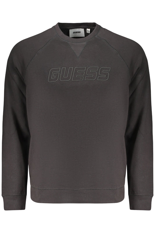 GUESS JEANS FELPA SENZA ZIP UOMO NERO