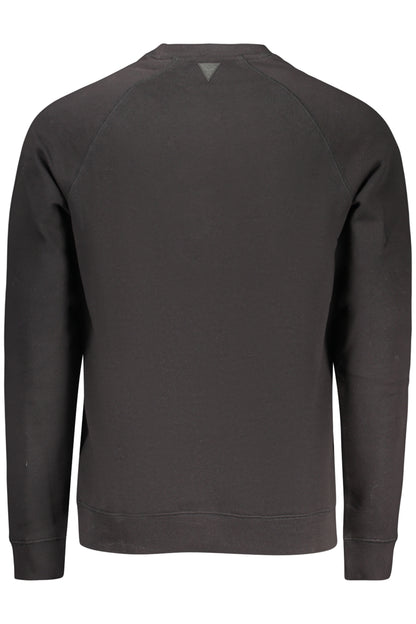 GUESS JEANS FELPA SENZA ZIP UOMO NERO