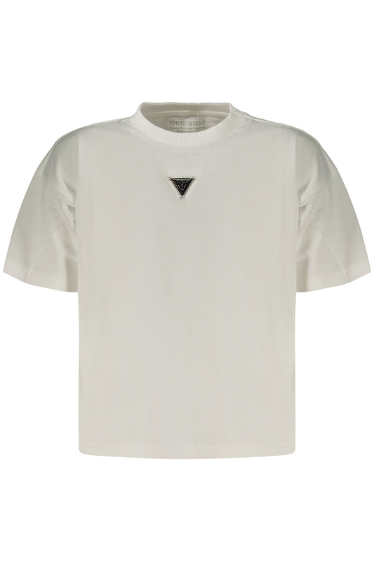 GUESS JEANS T-SHIRT MANICHE CORTE BAMBINO BIANCO
