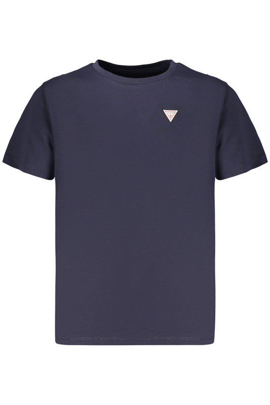 GUESS JEANS T-SHIRT MANICHE CORTE BAMBINO BLU