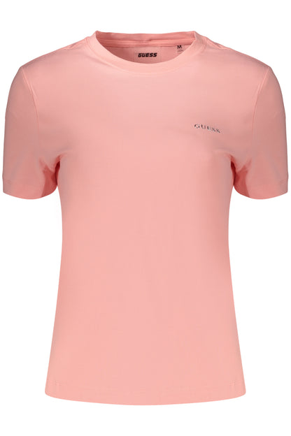 GUESS JEANS T-SHIRT MANICHE CORTE DONNA ROSA