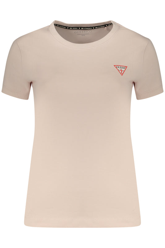 GUESS JEANS T-SHIRT MANICHE CORTE DONNA ROSA