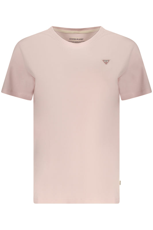 GUESS JEANS T-SHIRT MANICHE CORTE DONNA ROSA