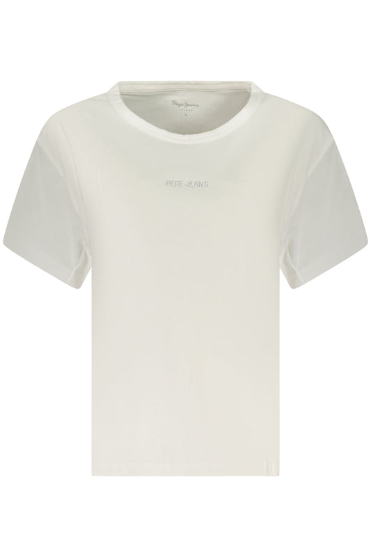 PEPE JEANS T-SHIRT MANICHE CORTE DONNA BIANCO