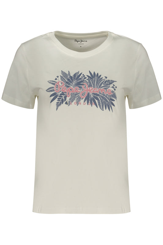PEPE JEANS T-SHIRT MANICHE CORTE DONNA BIANCO