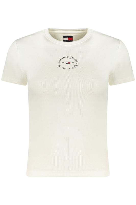 TOMMY HILFIGER T-SHIRT MANICHE CORTE DONNA BIANCO