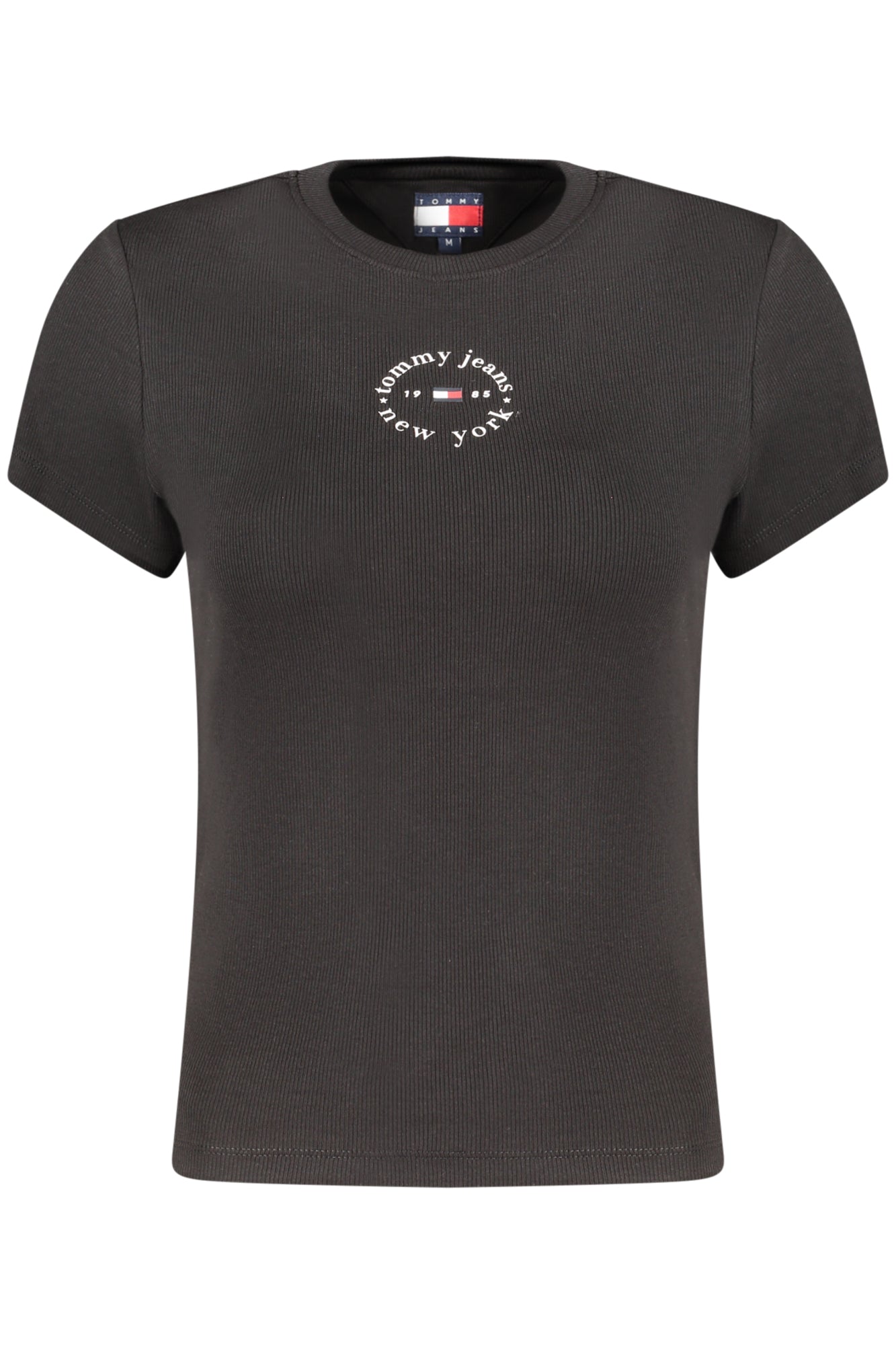 TOMMY HILFIGER T-SHIRT MANICHE CORTE DONNA NERO