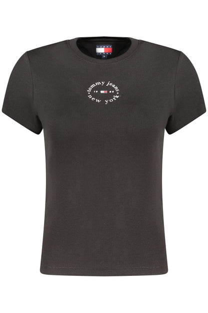 TOMMY HILFIGER T-SHIRT MANICHE CORTE DONNA NERO