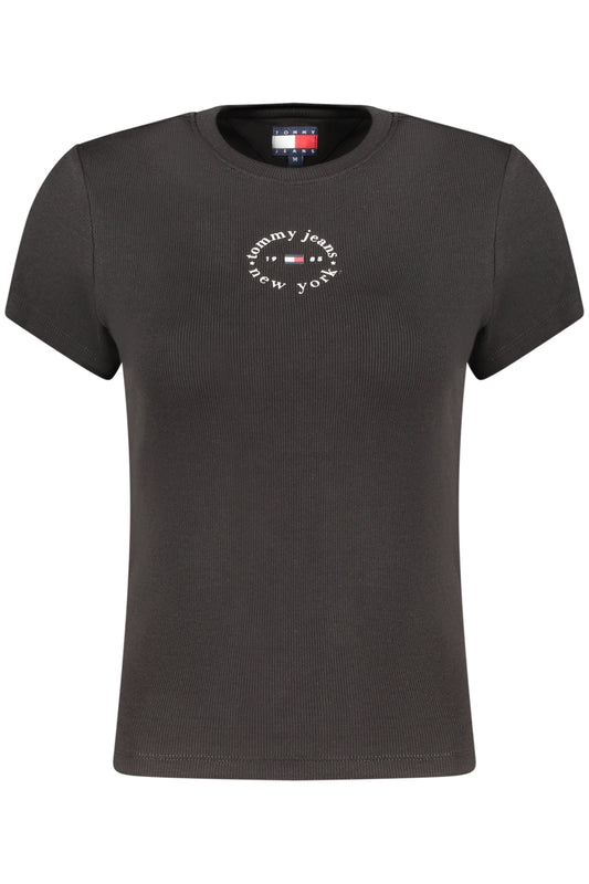 TOMMY HILFIGER T-SHIRT MANICHE CORTE DONNA NERO