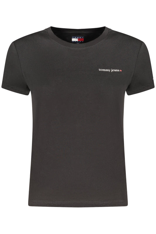 TOMMY HILFIGER T-SHIRT MANICHE CORTE DONNA NERO