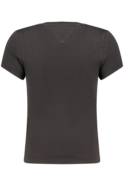 TOMMY HILFIGER T-SHIRT MANICHE CORTE DONNA NERO